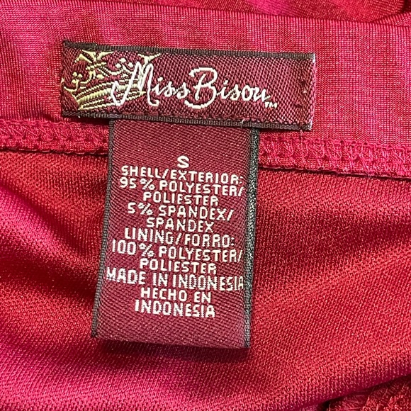 Miss Bison Red Halter Dress Small - Picture 6 of 6